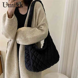 Women Top Handle Bag Crossbody Satchel Quilted Rhombus Large Capacity