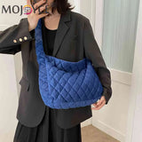Quilted Rhombus Top Handle Bag Retro Satchel Crossbody