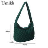 Women Top Handle Bag Crossbody Satchel Quilted Rhombus Large Capacity