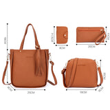 Women Top-Handle Bag Composite Set Messenger Handbag