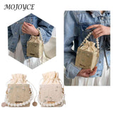 Women Straw Beach Shoulder Bags Hand-Woven Fashionable Handbags