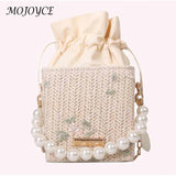 Women Straw Beach Shoulder Bags Hand-Woven Fashionable Handbags