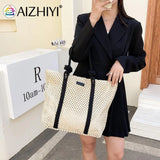 Straw Beach Shoulder Bags Solid Bags Ladies Traveling Shopping Handbags