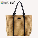 Straw Beach Shoulder Bags Solid Bags Ladies Traveling Shopping Handbags