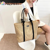 Straw Beach Shoulder Bags Solid Bags Ladies Traveling Shopping Handbags