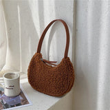 Cashmere Top-handle Bag Single Shoulder Portable Package