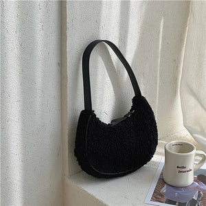 Cashmere Top-handle Bag Single Shoulder Portable Package