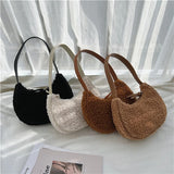 Cashmere Top-handle Bag Single Shoulder Portable Package
