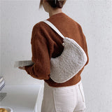 Cashmere Top-handle Bag Single Shoulder Portable Package