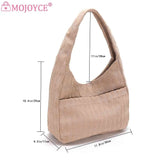 Casual Rhombus Armpit Bag Soft Cloth Large Capacity for Daily Travel