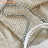 Women Top-handle Bags Oxford Cloth Ladies Casual Chain Small Tote