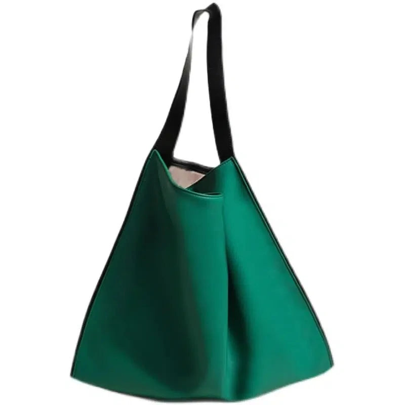 Women Tote Bag Casual Solid Soft High-Capacity Shoulder Bag Handbag