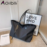 Solid Women Tote Bag Casual Handbag Large Capacity