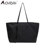 Solid Women Tote Bag Casual Handbag Large Capacity