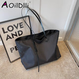Solid Women Tote Bag Casual Handbag Large Capacity