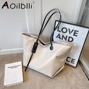 Solid Women Tote Bag Casual Handbag Large Capacity