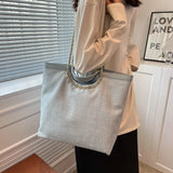 Women Tote Bag Canvas Handbag Chains Shoulder Bags Messenger Bag Shopping Bags
