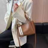 Vintage PU Leather Tote Bag Shoulder Bag Retro Handbag Crossbody Messenger Bags