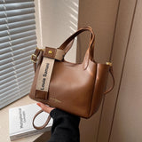 Vintage PU Leather Tote Bag Shoulder Bag Retro Handbag Crossbody Messenger Bags