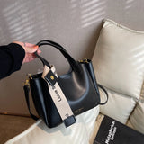 Vintage PU Leather Tote Bag Shoulder Bag Retro Handbag Crossbody Messenger Bags