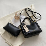 Vintage PU Leather Tote Bag Shoulder Bag Retro Handbag Crossbody Messenger Bags