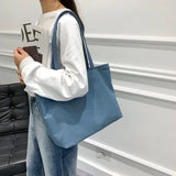 Large Capacity Women's Tote Bag Waterproof Nylon Cloth Shopping Shoulder Bag