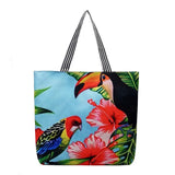 Women Tote Bags Autumn Winter Linen Shopping Handbag Canvas Beach Bag