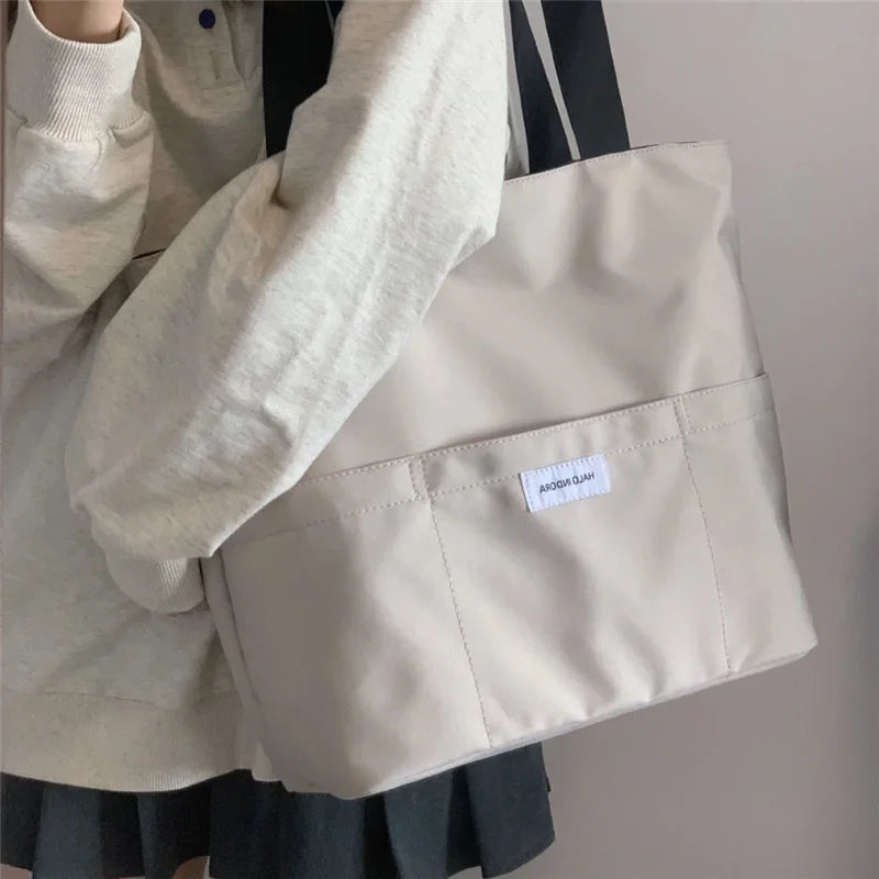 Women Tote Bags Solid Handbag Oxford Reusable Shopping Beach Bags for Women