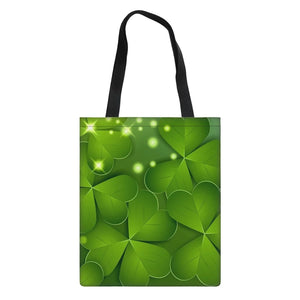 St. Patrick's Clover Print Tote Bag for Women