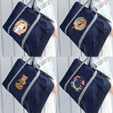 Cat Printed Travel Tote Duffle Bag Organizer Men Women Handbags