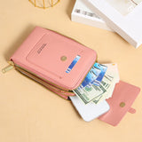 Women Touch Screen Shoulder Bag Smartphone Leather Purse