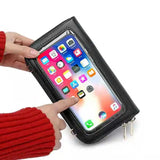 Women Touch Screen Thin Shoulder Strap Bag Cell Phone Small Pouch Rfid Smart Lon