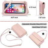 Women Touch Screen Thin Shoulder Strap Bag Cell Phone Small Pouch Rfid Smart Lon