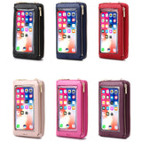 Women Touch Screen Wristlet Small Wallet Purse Crossbody Phone Bag