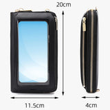Women Touch Screen Wristlet Small Wallet Purse Crossbody Phone Bag