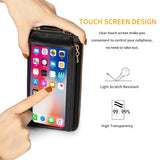 Women Touch Screen Wristlet Handbag, RFID Protection Small Wallet Purse