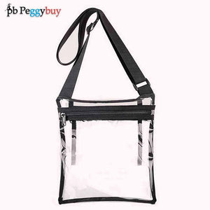 Women Translucent Crossbody Bag Clear PVC Jelly Small Shoulder Messenger Bag