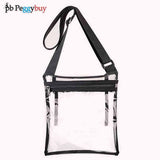Women Translucent Crossbody Bag Clear PVC Jelly Small Shoulder Messenger Bag