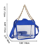Women Transparent Beach Bags Chain Shoulder Messenger Summer Handbag Purses