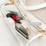 Women Transparent Beach Bags Chain Shoulder Messenger Summer Handbag Purses