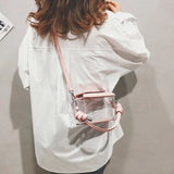 Women Transparent Clutch Bag PVC Clear Bag Ladies Waterproof Beach Bag