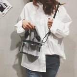 Women Transparent Clutch Bag PVC Clear Bag Ladies Waterproof Beach Bag