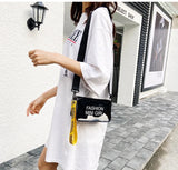 Women Transparent Cross-Body Pack, Letter Prints Bucket-Shape