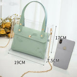 Women Transparent Handbag Shoulder Bag Clear Jelly Purse Clutch Plastic Tote