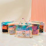 Women Transparent Jelly Diamond Lattice Cross Bag