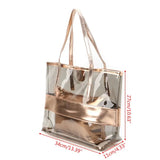 Women Jelly Clear Beach Handbag Tote Shoulder Bag