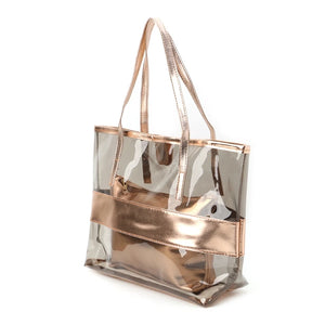 Women Jelly Clear Beach Handbag Tote Shoulder Bag