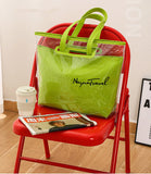 Women Transparent Shoulder Bag, 2 in 1 Handbag Purse