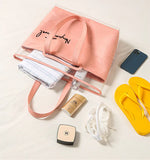 Women Transparent Shoulder Bag, 2 in 1 Handbag Purse