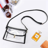 Clear PVC Shoulder Bag, Large Capacity Crossbody Bag